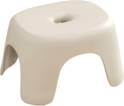 Plastic Step Stool, Heavy-Duty ABS Bathroom Shower Stool, Non-Slip Bath Seat with Rubber Pads, 12.2x9.25x7.68 Inch,