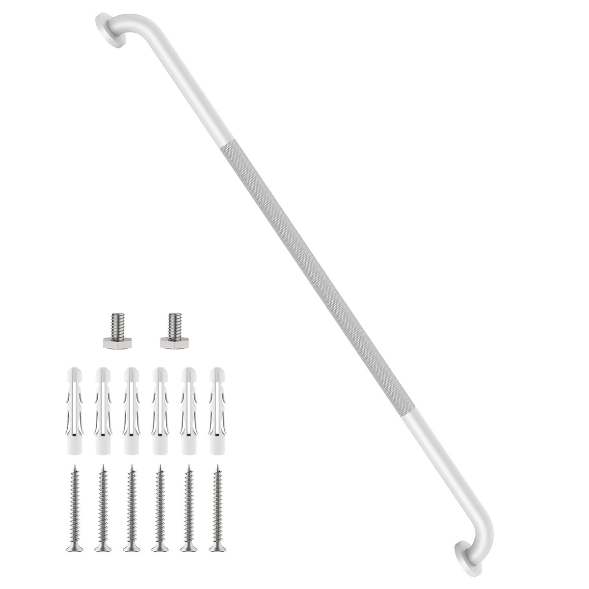12 Inch Anti Slip Grab Bars for Wall, Munzong Stainless Steel Shower Bars