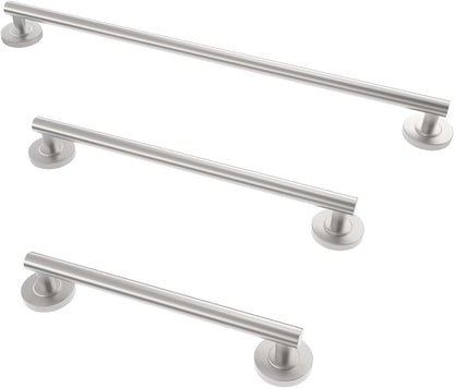 Shower Grab Bar Set, ADA Compliance Brushed Stainless Steel Handicap Grab Bar for Bathtubs and Showers, Modern 3-Pack 18" 24" 36" Shower Safety Bars for Seniors