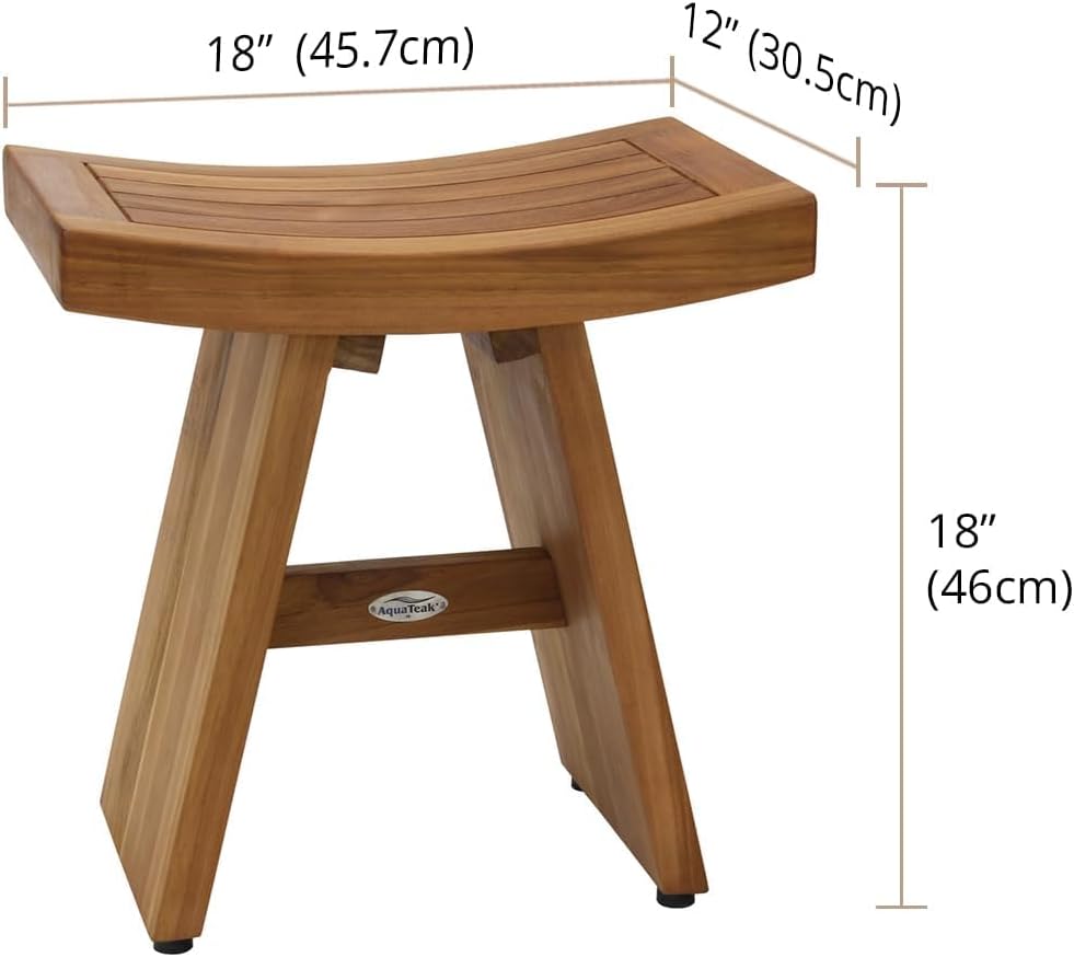 AquaTeak Asia 18" Teak Shower Bench