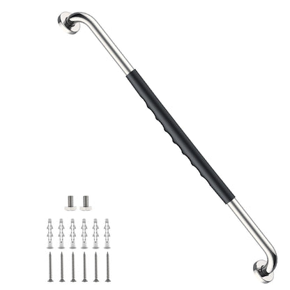 Anti-Slip Black Grab Bar 12 Inch, Grab Bar for Bathtub and Shower