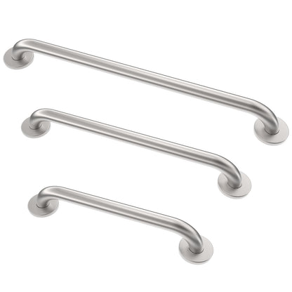 Grab Bar Bundle for ADA Compliance, Brushed Stainless Steel 1.5" Diameter 3-Piece Set (18", 36", 42") for Commercial Restrooms & Shower Safety Bars for Seniors