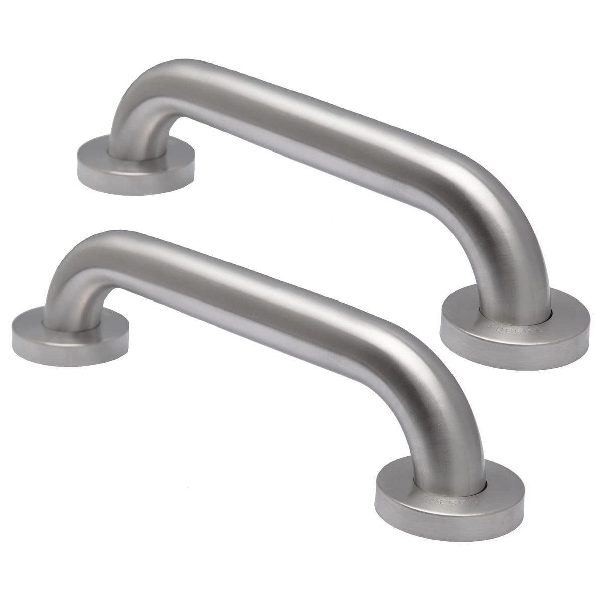 Shower Grab Bars Brushed Nickel 18" x 1 1/4", Stainless Steel Bathroom Handicap Grab Bars for Bathtubs and Showers, Concealed Screw Shower Handle Safety Bars for Elderly, Pregnant, Children