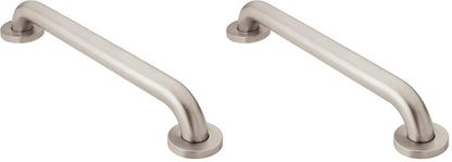 Moen Home Care Bathroom Safety 18 Inch Stainless Steel Handicap Grab Bar for Bathtub and Shower, Slip Resistant Finish, Elderly Assistance Product, Polished Brass, R8918P