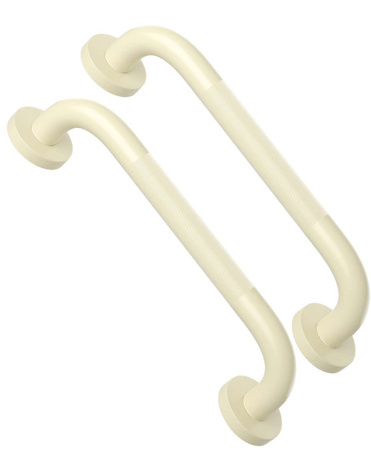 ZUEXT 2 Pack 16 Inch Chrome Anti Slip Shower Grab Bar with Knurled Grip