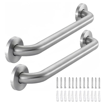Stainless Steel Bathroom Safety Shower Grab Bar, Anti Slip Bathtubs Grab Bars,Toilet Assist Saft Handle Handrail ADA Compliant 500lbs for Handicap Elderly Senior (Brushed, 12 Inches)
