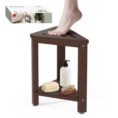 Shower Foot Rest 15in, HDPE Waterproof Shower Stool for Inside Shower,White