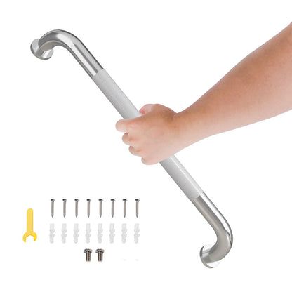 36 Inch Shower Grab Bar, Bathroom Grab Bar Handle with Anti-Slip Knurled Grip, Stainless Steel Bath Balance Bar, 1.25" Diameter Bath Safety Bar Support for Seniors Elderly Pregnant, Brushed Nickel