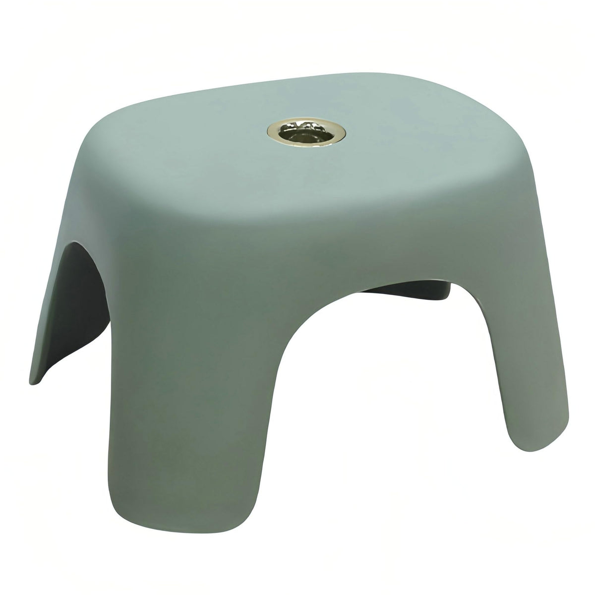 Plastic Step Stool, Heavy Duty Foot Stool with Anti-Slip Pads, Waterproof One-Piece Small Stool with Handle, Portable Stool for Bathroom, Shower, Kitchen & Entryway