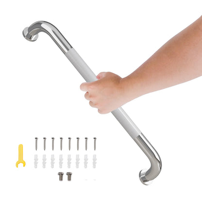 36 Inch Shower Grab Bar, Bathroom Grab Bar Handle with Anti-Slip Knurled Grip, Stainless Steel Bath Balance Bar, 1.25" Diameter Bath Safety Bar Support for Seniors Elderly Pregnant, Brushed Nickel