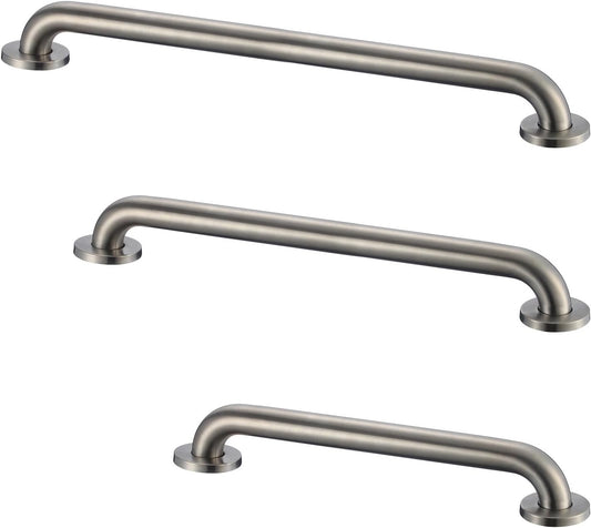 Stardrix Grab Bar Bundle for ADA Compliance, Brushed Stainless Steel Grab Bar Set for Commercial and Residential Restrooms, 1.5" Diameter - 18", 36", 42" - Pack of 3