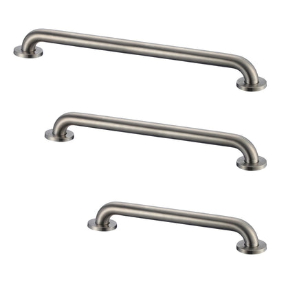 Stardrix Grab Bar Bundle for ADA Compliance, Brushed Stainless Steel Grab Bar Set for Commercial and Residential Restrooms, 1.5" Diameter - 18", 36", 42" - Pack of 3