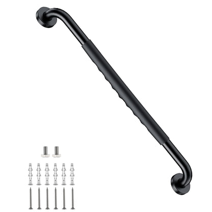 Anti-Slip Black Grab Bar 12 Inch, Grab Bar for Bathtub and Shower