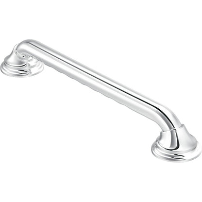 Moen Brushed Nickel Bathroom Safety 12-Inch Designer Bathroom Grab Bar with Curled Grip, Shower Handles for Elderly, R8712D3GBN