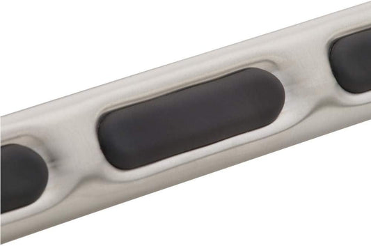 Moen Home Care Bathroom Safety 16 Inch Designer Stainless Steel Handicap Grab Bar for Bathtub and Shower, Elderly Assistance Product with Comfort Grip, Brushed Nickel, R8716D1GBN