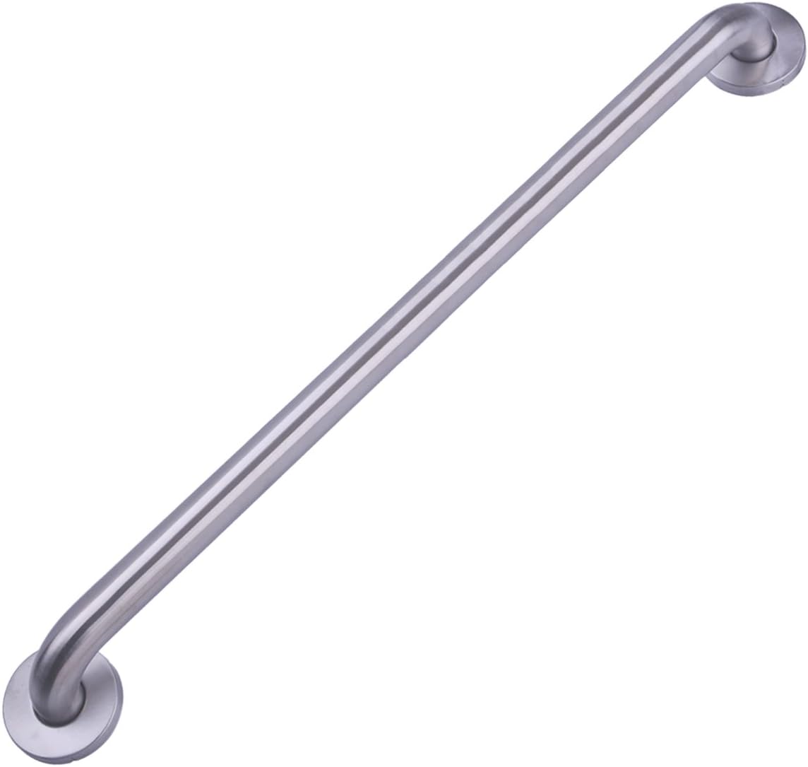 Amazon Basics Bathroom Handicap Safety Grab Bar, 24-inch Length, 1.25 Inch Diameter, Shower, 500LBs Capacity, ADA Compliant, Stainless Steel