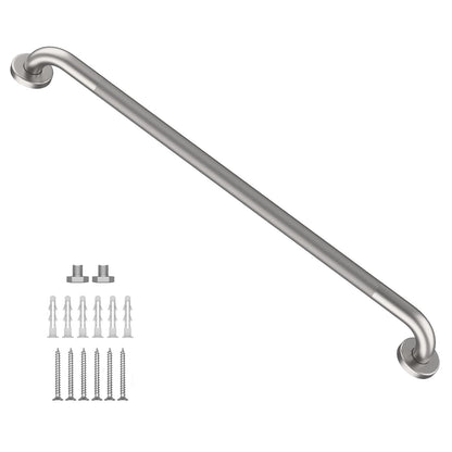 Black Knurled Grab Bar 36 Inch, Safety Shower Handrail for Senior