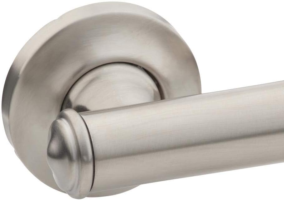 Moen Home Care Bathroom Safety 16 Inch Designer Stainless Steel Handicap Grab Bar for Bathtub and Shower, Elderly Assistance Product with Comfort Grip, Brushed Nickel, R8716D1GBN