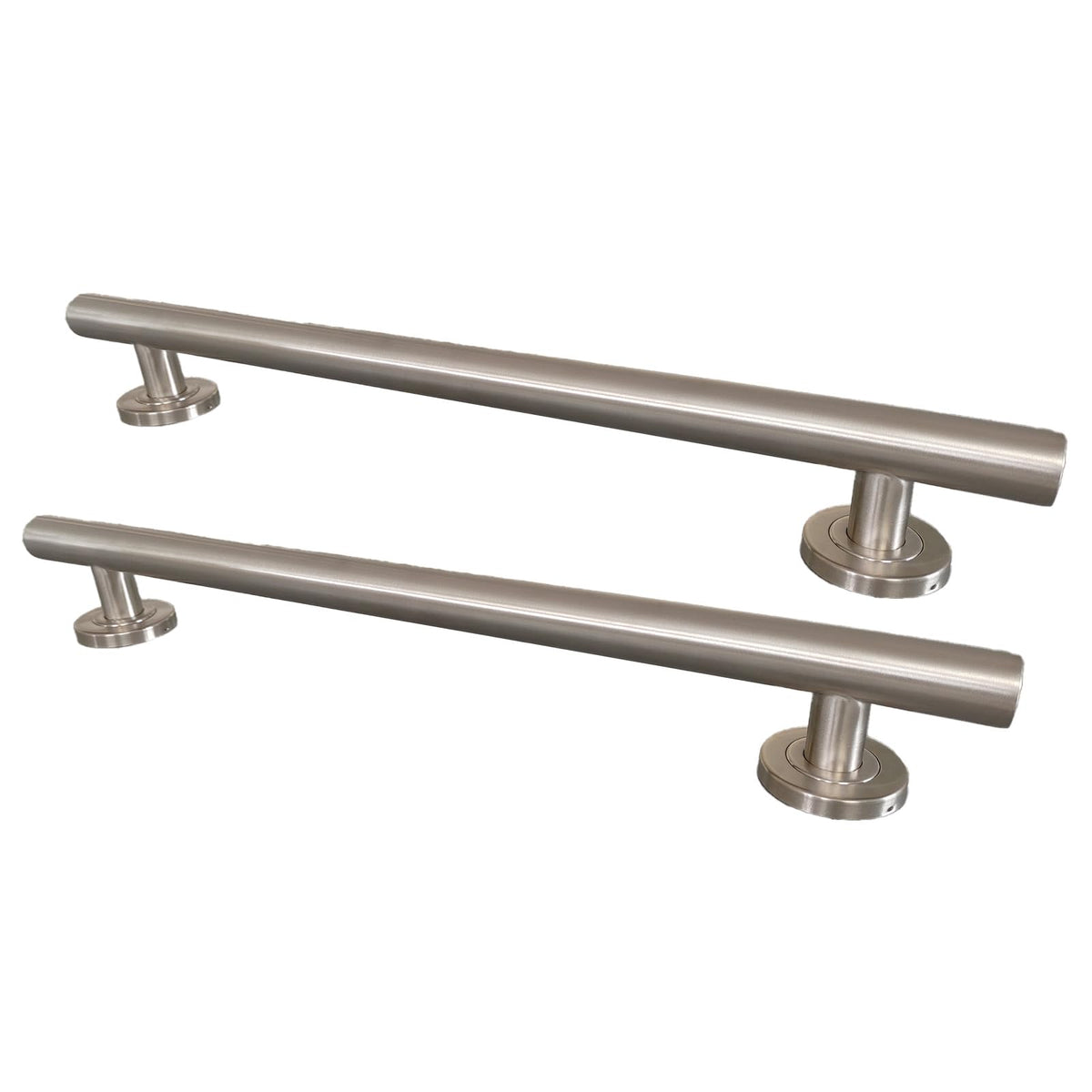 24 Inch Knurled Matte Black Grab Bar for Shower, 2 Pack