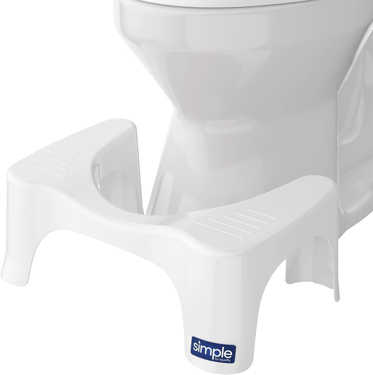 Squatty Potty Simple Curve Bathroom Toilet Stool 7 Inch - White