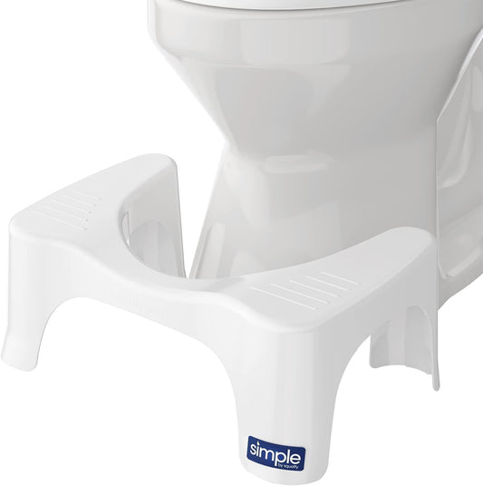 Squatty Potty Simple Curve Bathroom Toilet Stool 7 Inch - White