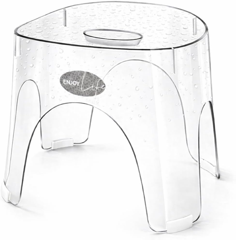 Acrylic Small Shower Stool for Inside Shower Waterproof Bathroom Stool