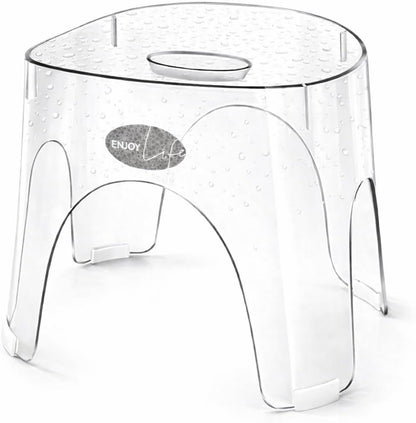 Acrylic Small Shower Stool for Inside Shower Waterproof Bathroom Stool