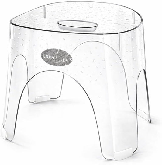 Acrylic Small Shower Stool for Inside Shower Waterproof Bathroom Stool