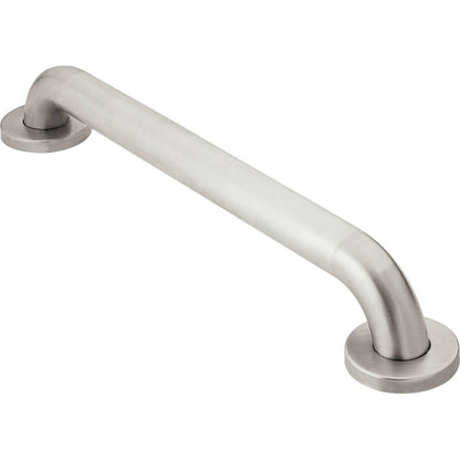 Moen Home Care Bathroom Safety 18 Inch Stainless Steel Handicap Grab Bar for Bathtub and Shower, Slip Resistant Finish, Elderly Assistance Product, Polished Brass, R8918P