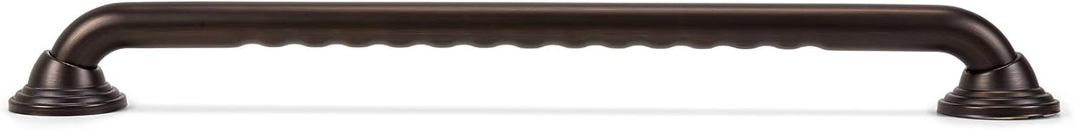Seachrome 16 inch Finger Grip Grab Bar for Bathroom, Curl Grip, ADA Safety Grip Assist Shower Rail for Elderly and Seniors, Stainless Steel, Oil Rubbed Bronze