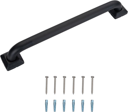 Bathroom SafetyGrab Bars for Elderly Seniors,Anti-Slip Shower Handles Toilet Grab Bars,High Weight Capacity,Wall Mounted Grab Bars for Bathtub Shower,Black Grab Bars (Black Knurled, 12-inch Grab Bar)