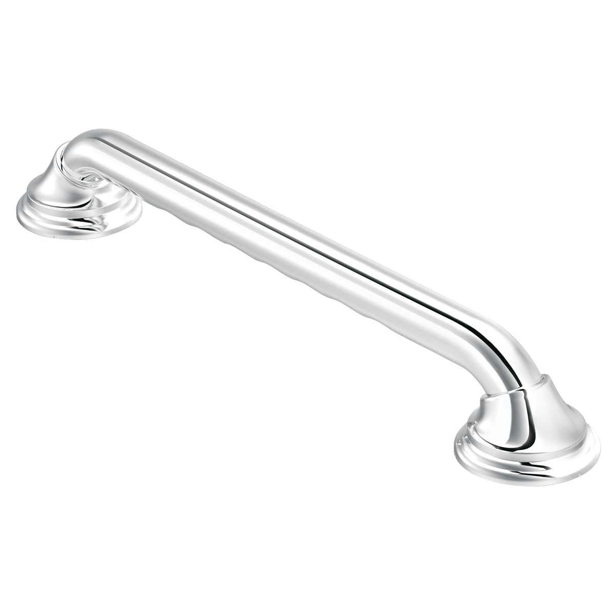 Moen Home Care Bathroom Safety Designer24 Inch Handicap Grab Bar for Bathtub and Shower with Curled Grip, Elderly Assistance Product, Brushed Nickel, LR8724D3GBN