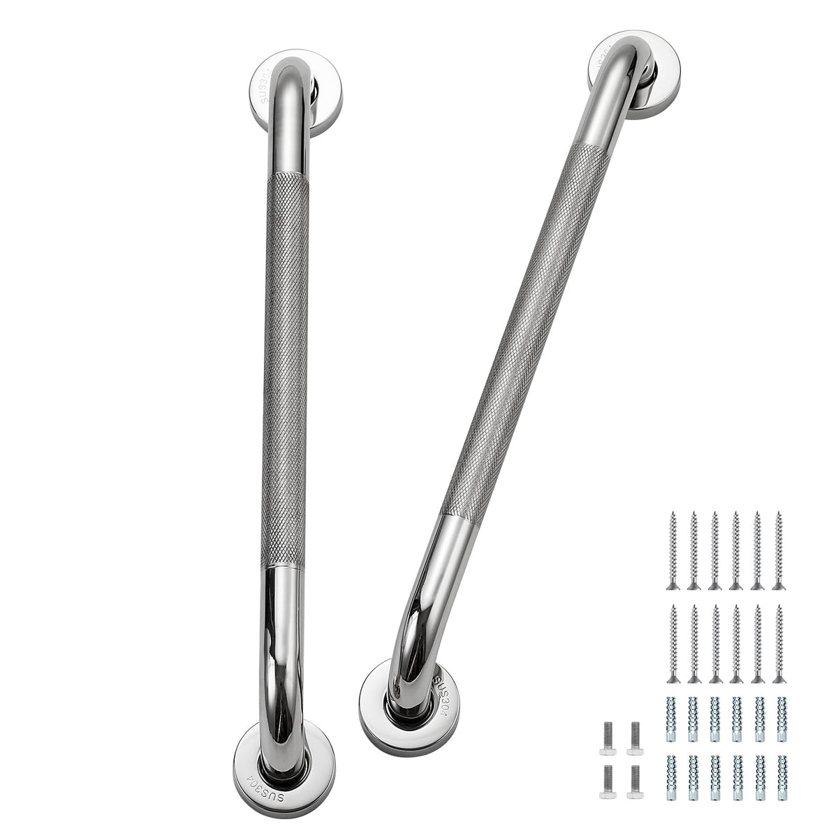 Grab Bars for Shower, 18 Inch Shower Handle, 2 Pack, Brushed Nickel