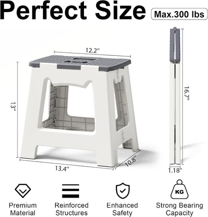 Foldable Shower Stool for Shaving Legs, Plastic Chair for Inside Shower