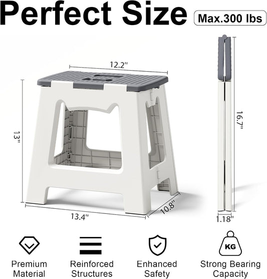 Foldable Shower Stool for Shaving Legs, Plastic Chair for Inside Shower
