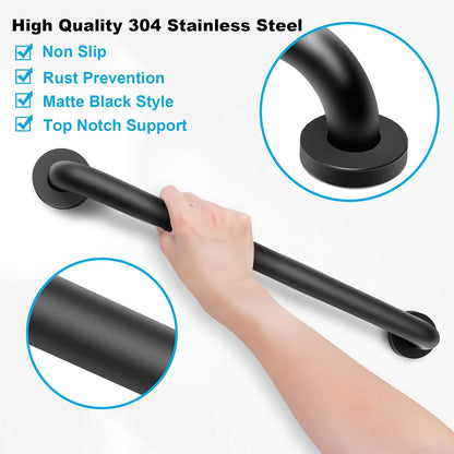 Shower Grab Bars 16 Inch, 500 lbs Heavy Duty, 2 Pack