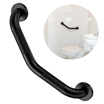 ZUEXT 2 Pack 16 Inch Angled Brushed Nickel Non Slip Knurled Shower Grab Bar