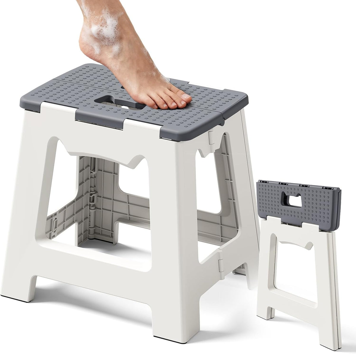 Foldable Shower Stool for Shaving Legs, Plastic Chair for Inside Shower
