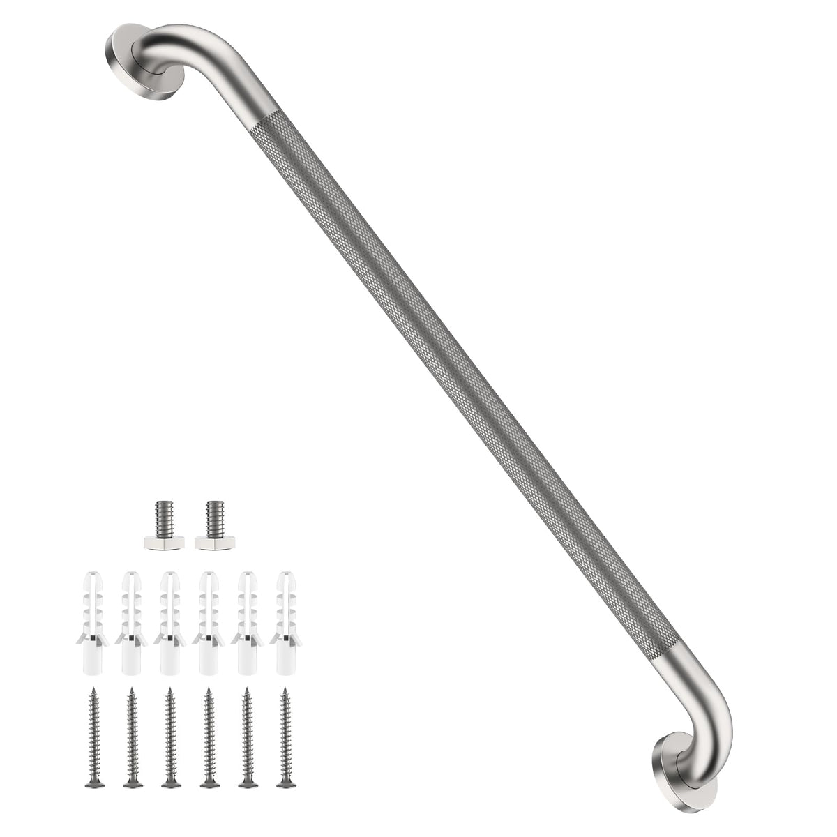 Shower Grab Bar 16 Inch, Brushed Nickel Bathroom Safety Grab Bar
