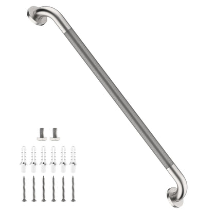 Shower Grab Bar 16 Inch, Brushed Nickel Bathroom Safety Grab Bar