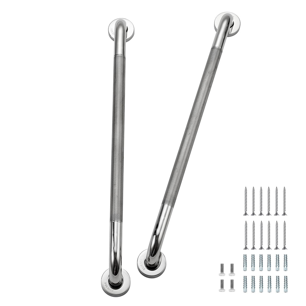 Grab Bars for Shower, 18 Inch Shower Handle, 2 Pack, Brushed Nickel