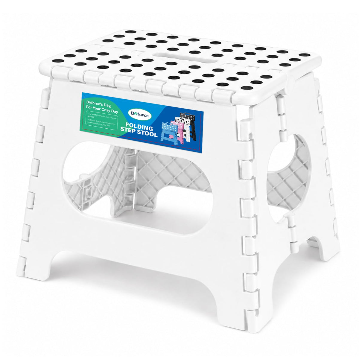 Dyforce Kids Step Stool 9 Inch, 300lbs Folding Step Stool for Toddler
