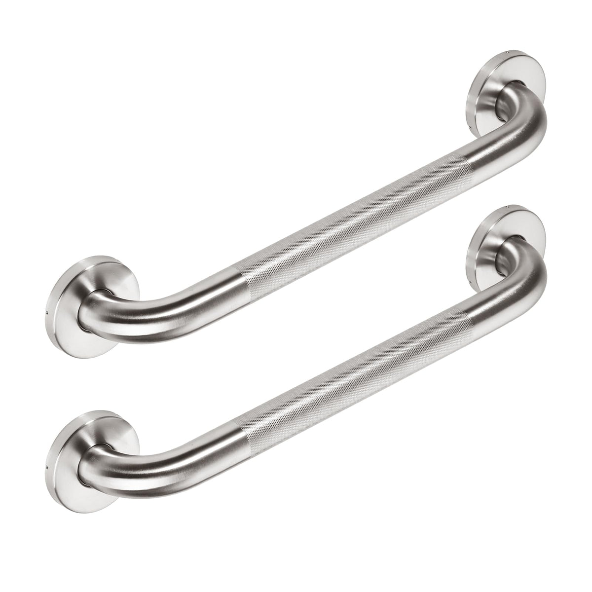 2pack 18inch Handicap Grab Bar for Shower, Shower Handles for Elderly, Shower Grab Bars for Seniors with Concealed Screws Black