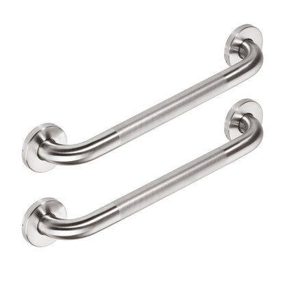 2pack 18inch Handicap Grab Bar for Shower, Shower Handles for Elderly, Shower Grab Bars for Seniors with Concealed Screws Black