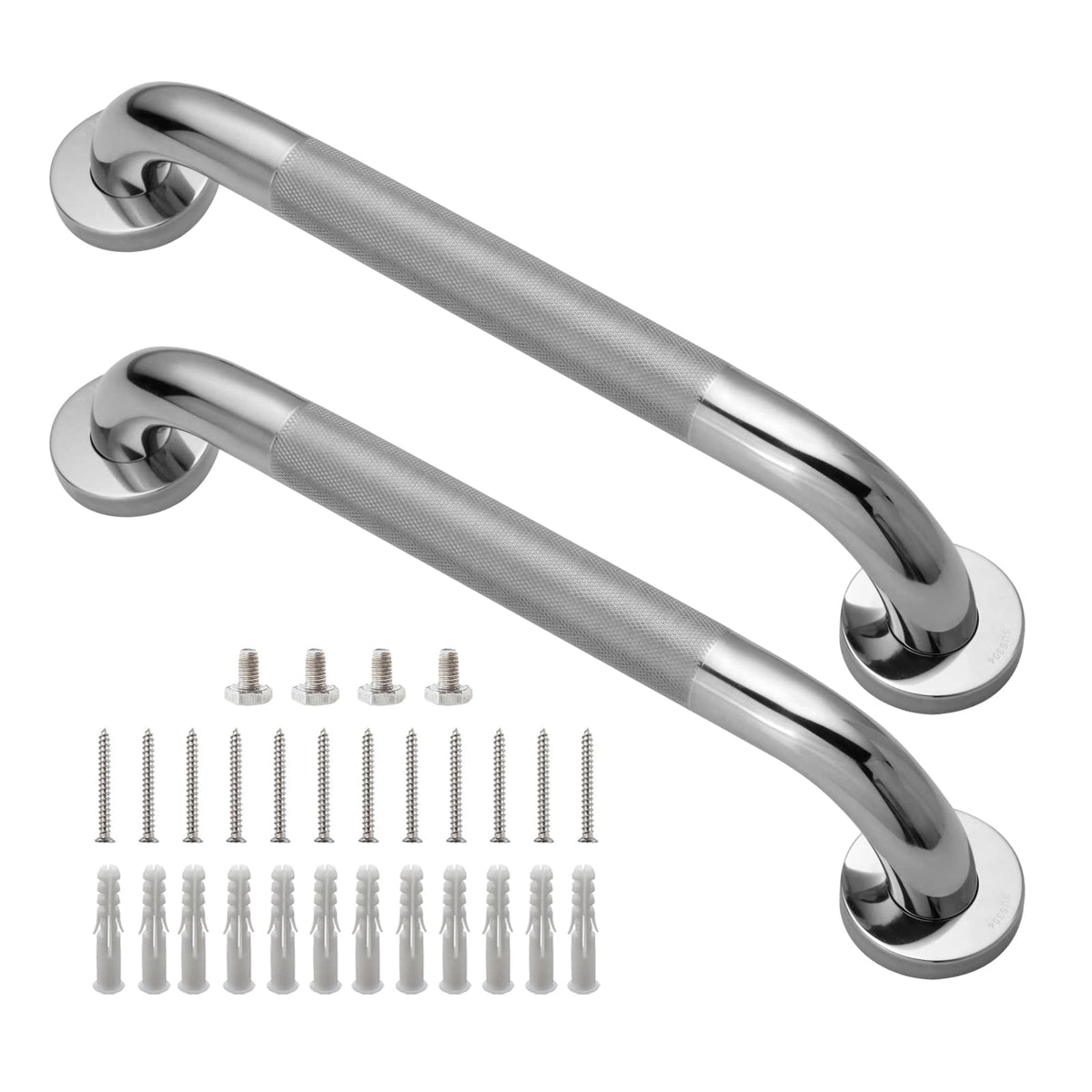 Rockgoya 16 Inch Anti-Slip Shower Grab Bars, 1.25" Diameter 2 Pack