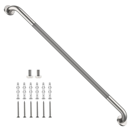 ZUEXT 2 Pack 16 Inch Chrome Anti Slip Shower Grab Bar with Knurled Grip