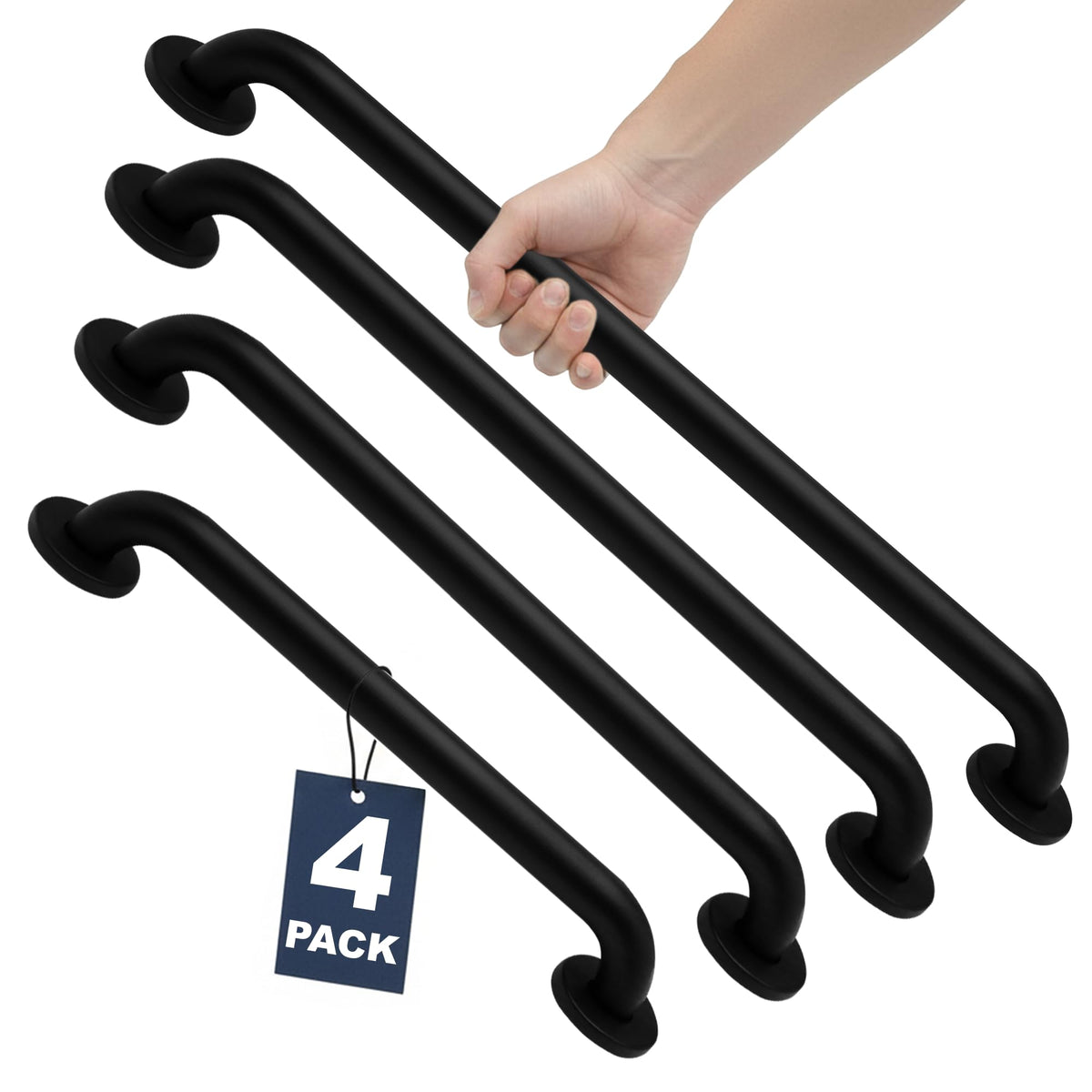 4-Pack Starter Bundle, 500 lb, 16/18/24/32 in, Brushed Stainless