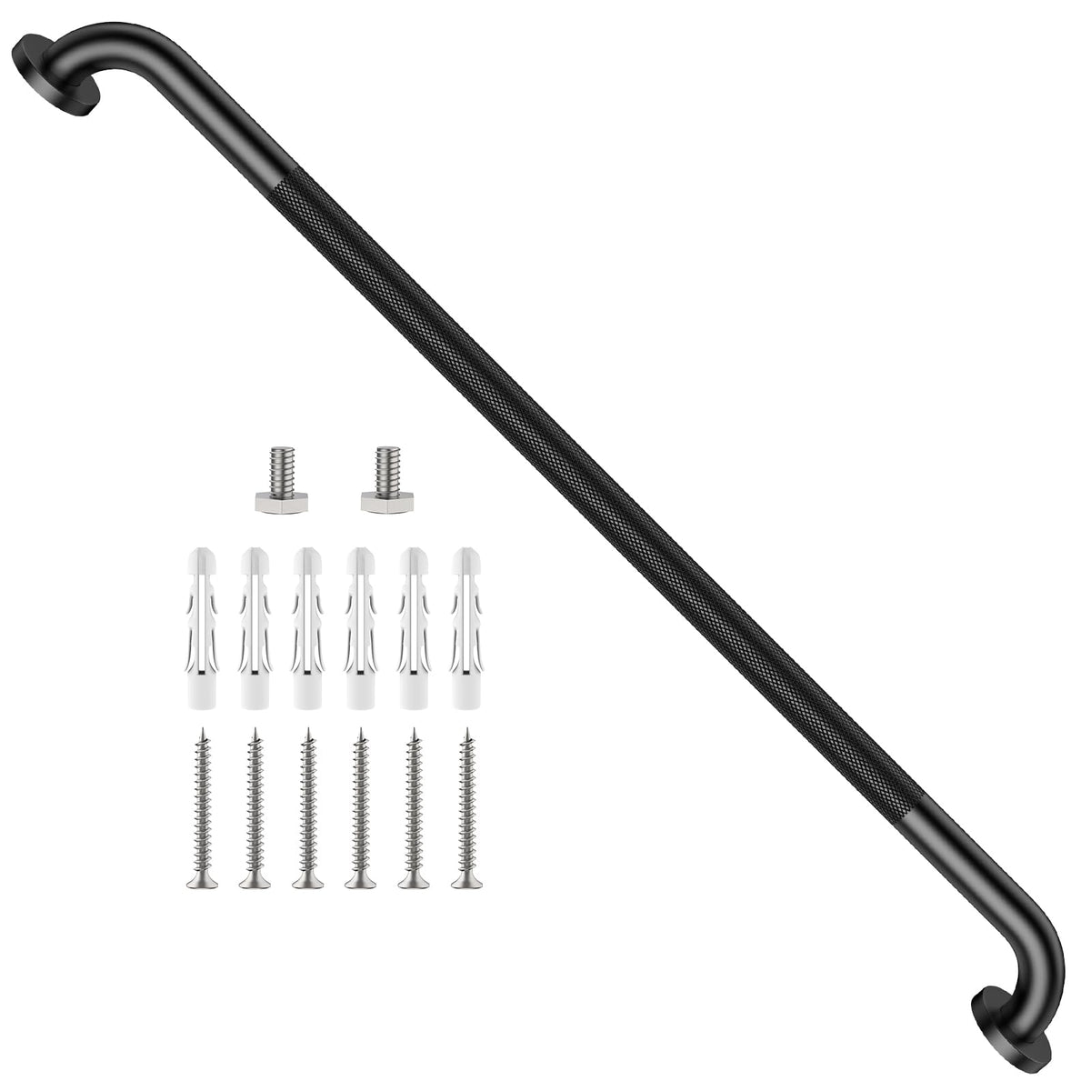 Shower Grab Bar 16 Inch, Brushed Nickel Bathroom Safety Grab Bar