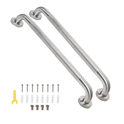 36 Inch Shower Grab Bar, Bathroom Grab Bar Handle with Anti-Slip Knurled Grip, Stainless Steel Bath Balance Bar, 1.25" Diameter Bath Safety Bar Support for Seniors Elderly Pregnant, Brushed Nickel
