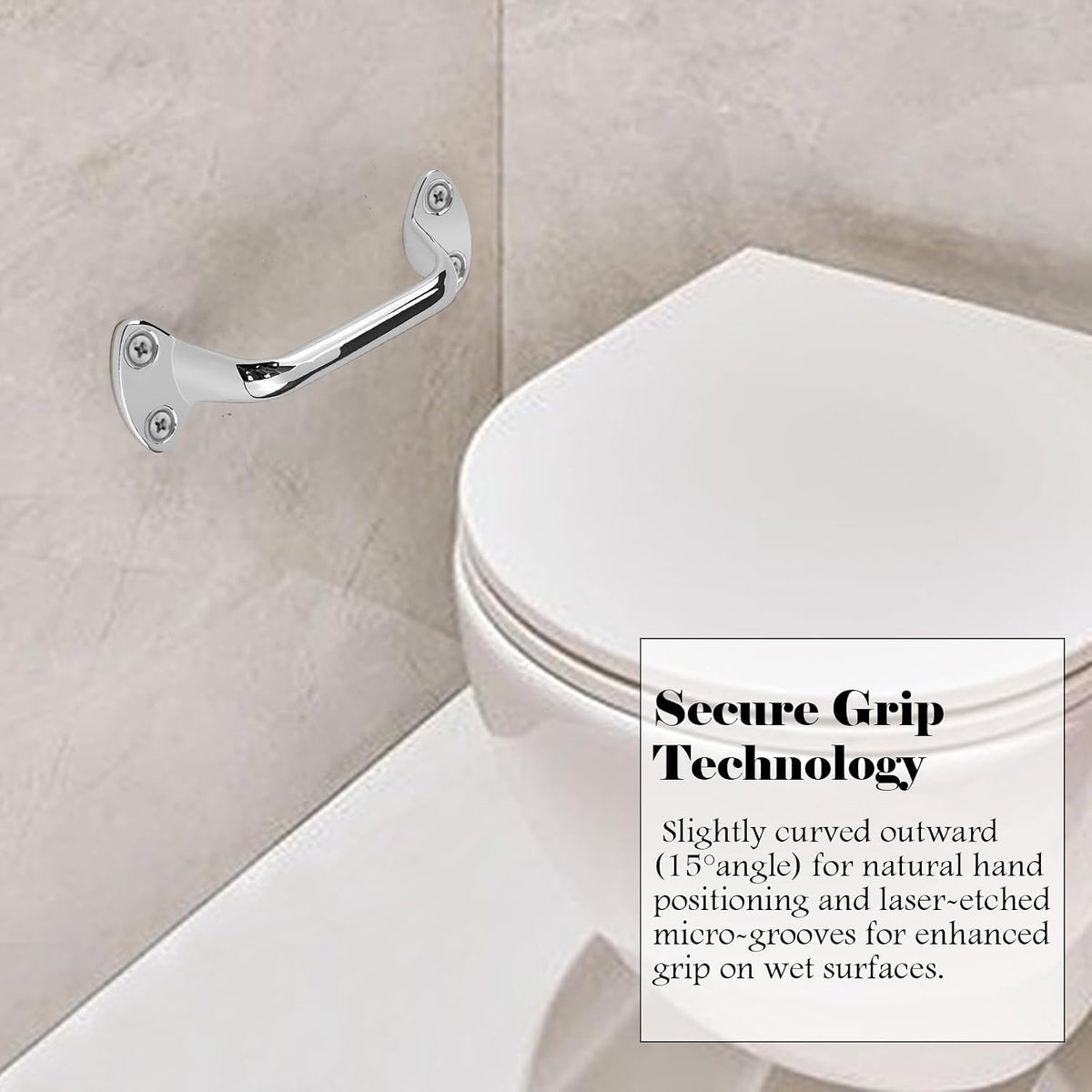 2Pcs 6 Inch Stainless Steel Grab Bars,Bathroom Safety Rail for Elderly